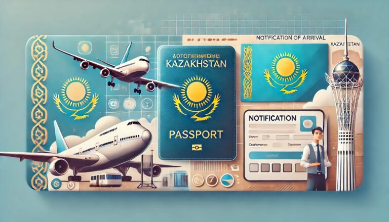 Уведомление о прибытии в Казахстан