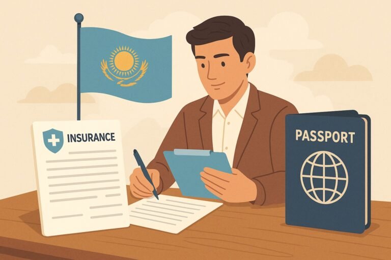 Как сделать страховку для РВП в Казахстане